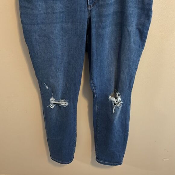 Express curvy skinny high rise distressed jeans size 18R - Picture 3 of 7